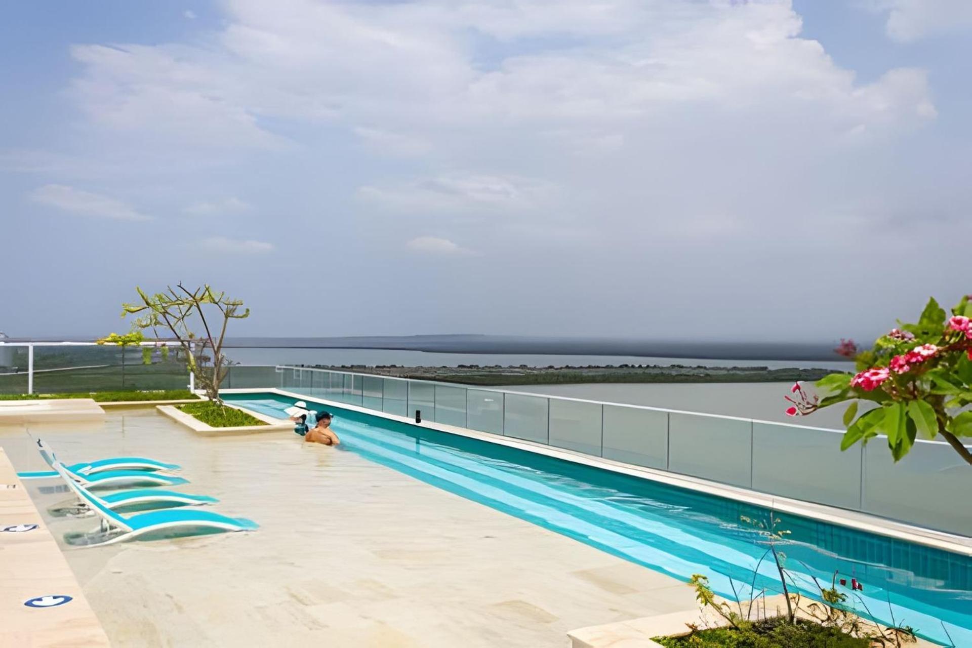 1 Dormitorio Frente A Playa De Morros. Piscina Cartagena エクステリア 写真
